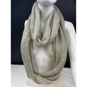 Elegant Knit Infinity Scarf Metallic Gold SKU 7047